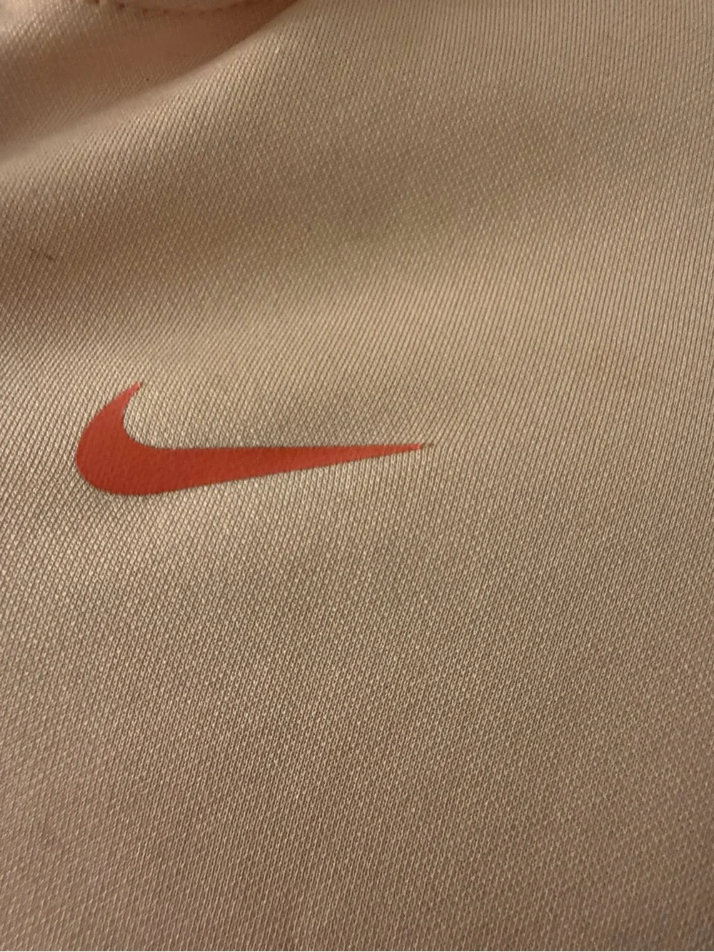Nike Girls Light Pink Zip Hoodie with Coral Trim